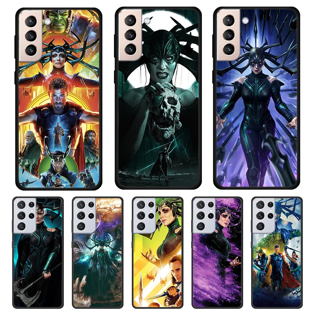 

Hela marvel cool for Samsung Galaxy S21 S20 FE Ultra Lite S10 S9 S8 S7 S6 Edge Plus Soft Black Phone Case