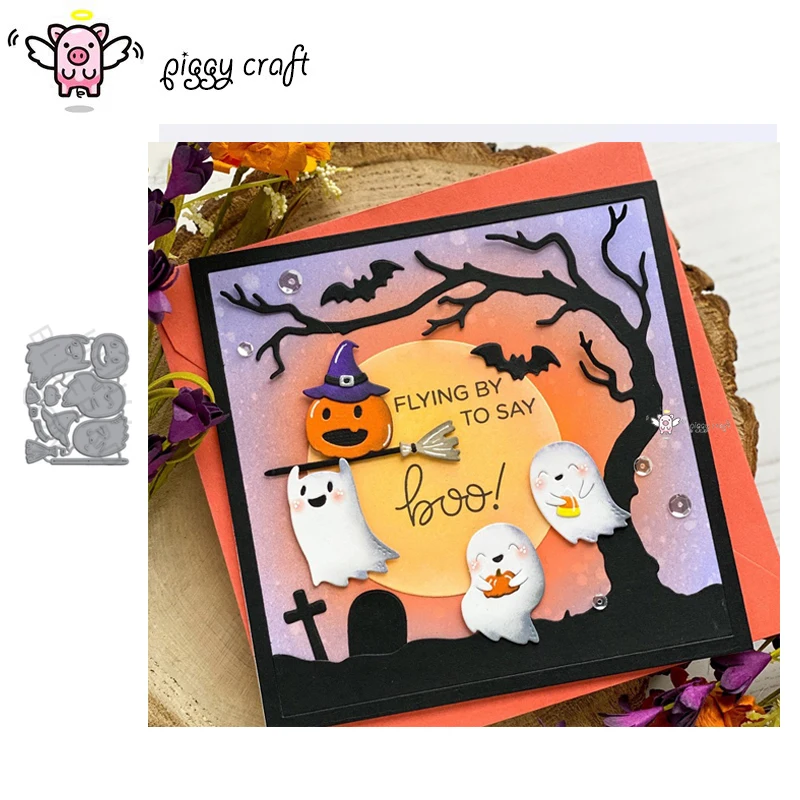 Piggy Craft metal cutting dies cut die mold Halloween ghost decoration Scrapbook paper craft knife mould blade punch stencils
Piggy Craft metal cutting dies cut die mold Halloween ghost decoration Scrapbook paper craft knife mould blade punch stencils