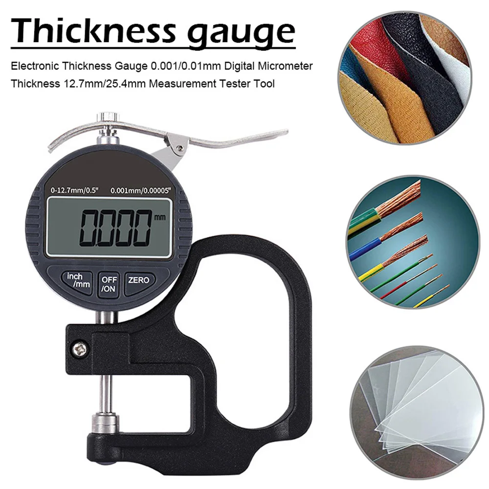 Electronic Thickness Gauge 0.001/0.01mm Digital Micrometer Thickness 12.7mm/25.4mm Measurement Tester Tools
Electronic Thickness Gauge 0.001/0.01mm Digital Micrometer Thickness 12.7mm/25.4mm Measurement Tester Tools