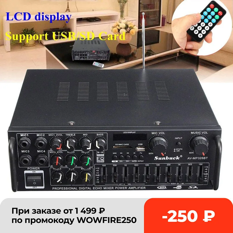 Усилитель мощности звука 5,0, bluetooth 2000 Вт, 110 В, 220 В, усилители мощности для домашнего кинотеатра с пультом дистанционного управления, поддержк...
Усилитель мощности звука 5,0, bluetooth 2000 Вт, 110 В, 220 В, усилители мощности для домашнего кинотеатра с пультом дистанционного управления, поддержк...