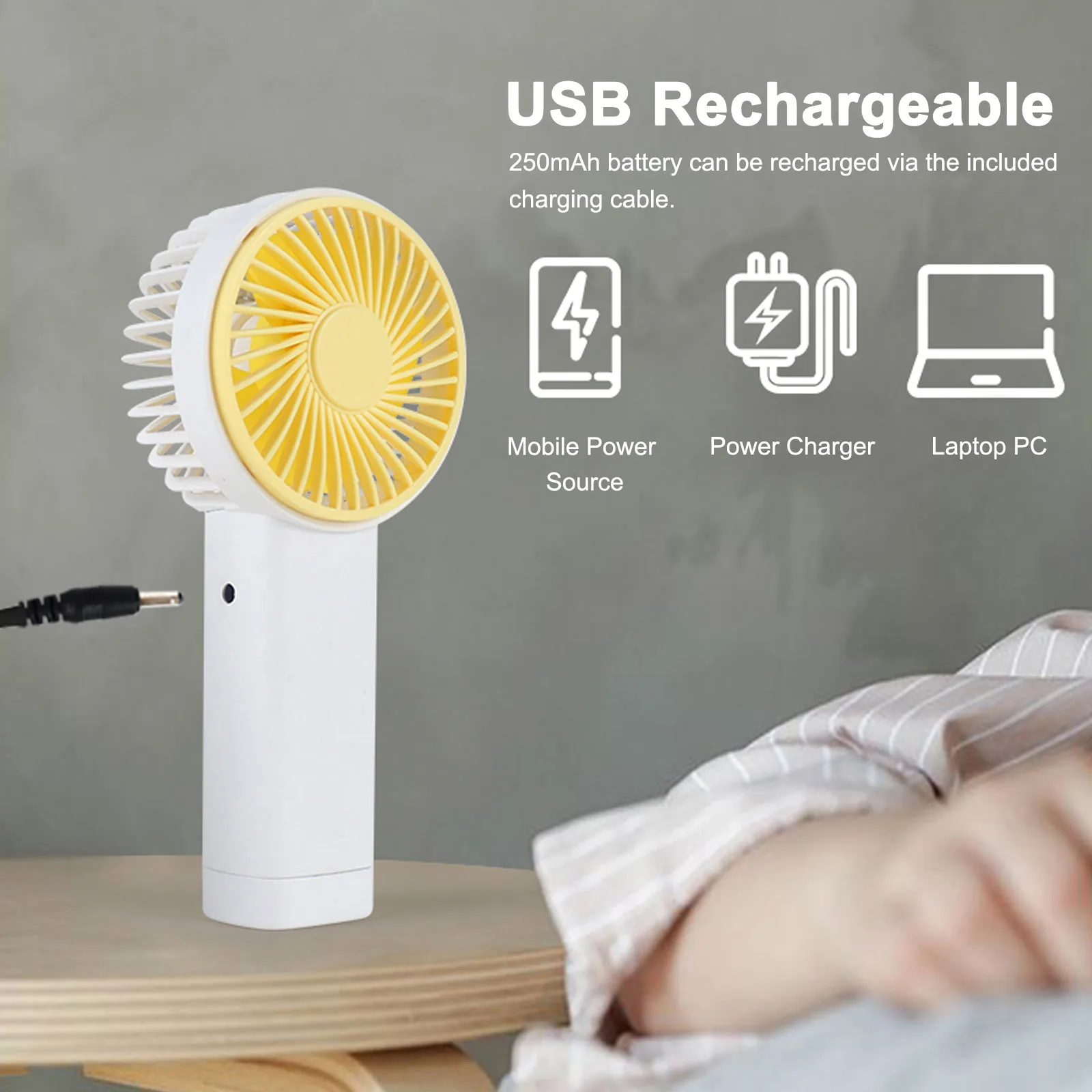 Mini Handheld Fan Portable Cooling Fan Personal Fan Desk Fan Night Lamp USB Rechargeable with Lanyard for Travel Office Home Use 
Mini Handheld Fan Portable Cooling Fan Personal Fan Desk Fan Night Lamp USB Rechargeable with Lanyard for Travel Office Home Use