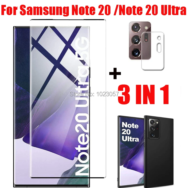 3-в-1 чехол + Защитная пленка из закаленного стекла на Galaxy Note 20 экрана мобильного