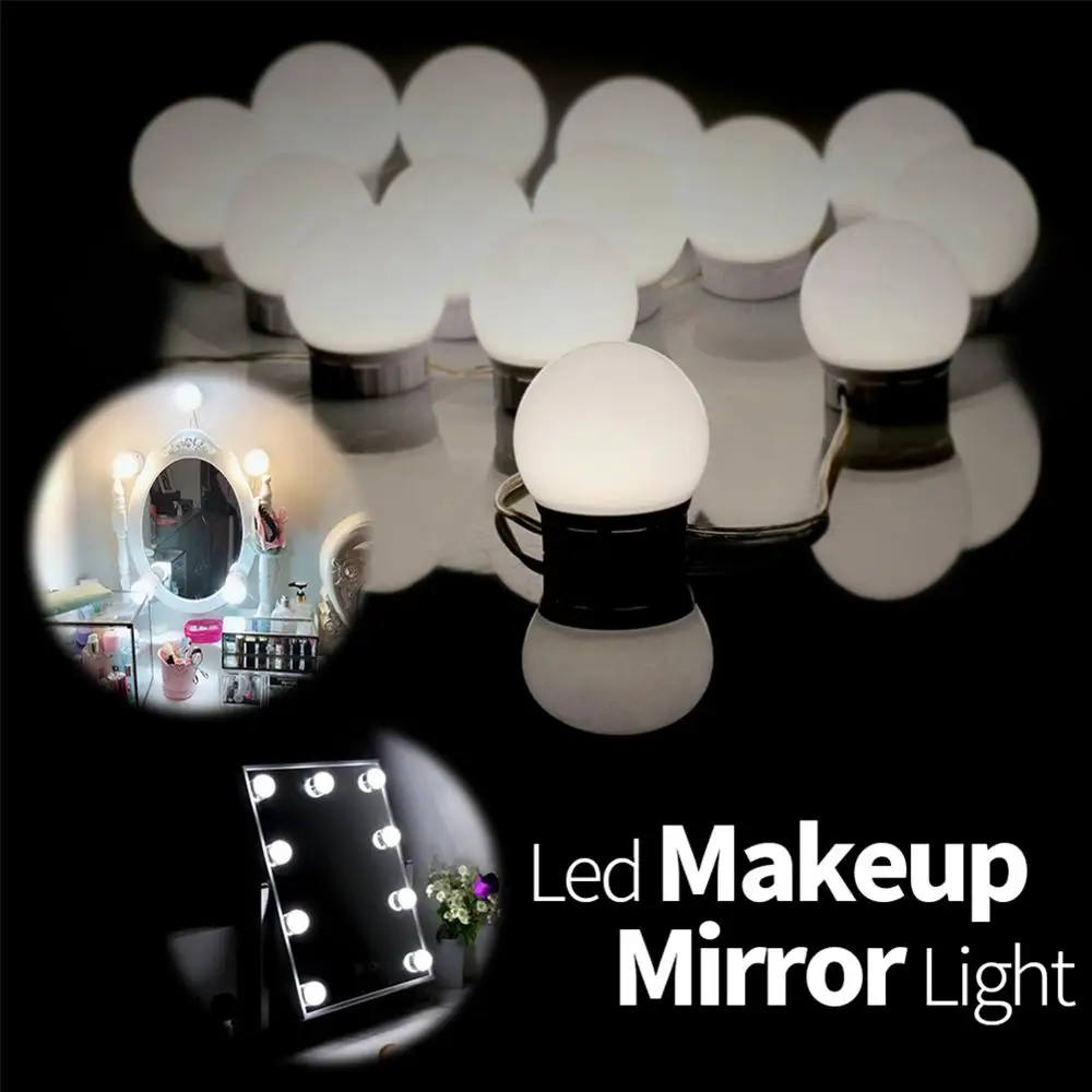 LED 12V Makeup Mirror Light Bulb Hollywood Vanity Lights Stepless Dimmable USB Wall Lamp 6 10 14Bulbs Kit for Dressing Table
LED 12V Makeup Mirror Light Bulb Hollywood Vanity Lights Stepless Dimmable USB Wall Lamp 6 10 14Bulbs Kit for Dressing Table