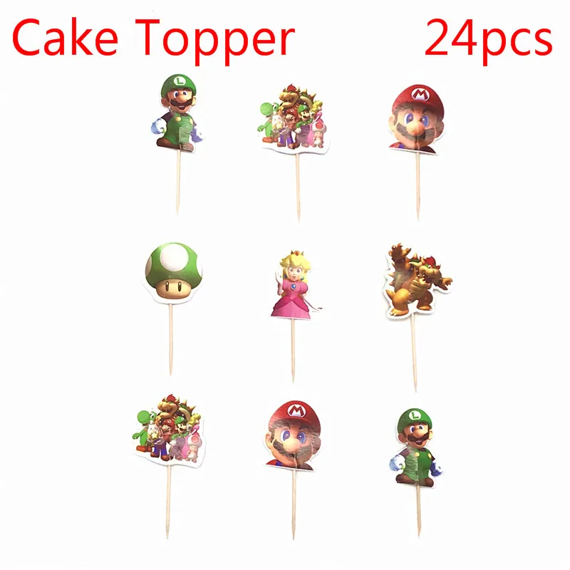 24pcs Super Mari Cartoon man Party Cupcake Cake Toppers Picks Kids Birthday Party Supplies Wedding Decorations Cake Cup
24pcs Super Mari Cartoon man Party Cupcake Cake Toppers Picks Kids Birthday Party Supplies Wedding Decorations Cake Cup