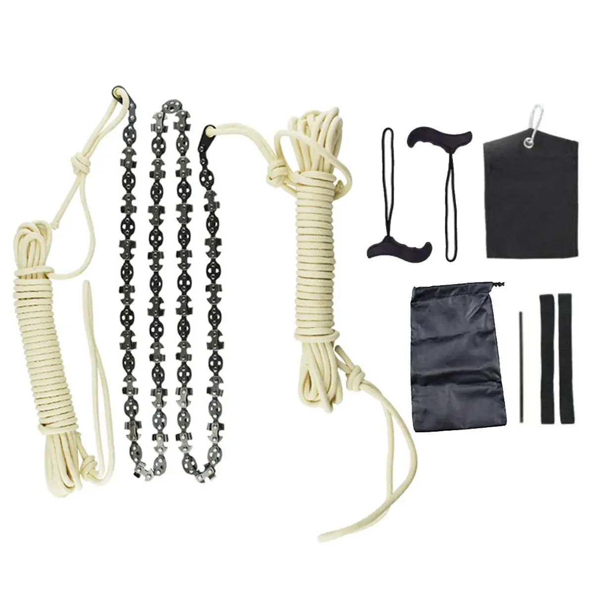 48 Inch Saw High Reach Rope Chain Tool Kit 62 Blades 63 Sections Cutter on Both Sides Wood Cutting Woodworking Camping Tool
48 Inch Saw High Reach Rope Chain Tool Kit 62 Blades 63 Sections Cutter on Both Sides Wood Cutting Woodworking Camping Tool