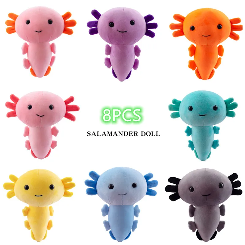 8pcs Kawaii Plush Axolotl Toy Cartoon Stuffed Animals Plushie Toys Halloween Doll Baby Sleeping Pillow Rag doll Kids Girls Gift
8pcs Kawaii Plush Axolotl Toy Cartoon Stuffed Animals Plushie Toys Halloween Doll Baby Sleeping Pillow Rag doll Kids Girls Gift