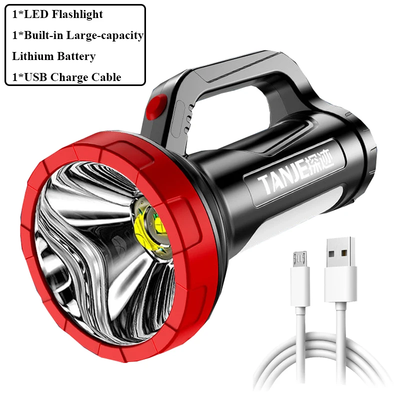 High Power Led Flashlight Outdoor Waterproof COB Side Light Powerful Flashlight USB Rechargeable Super Bright Flashlight
High Power Led Flashlight Outdoor Waterproof COB Side Light Powerful Flashlight USB Rechargeable Super Bright Flashlight