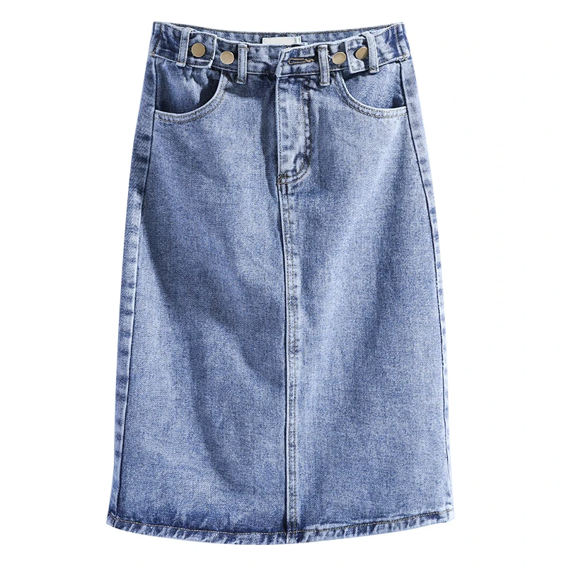 casual all match denim women skirts 2020 summer new high waist pocket high waist knee-length office lady elegant skirts
casual all match denim women skirts 2020 summer new high waist pocket high waist knee-length office lady elegant skirts