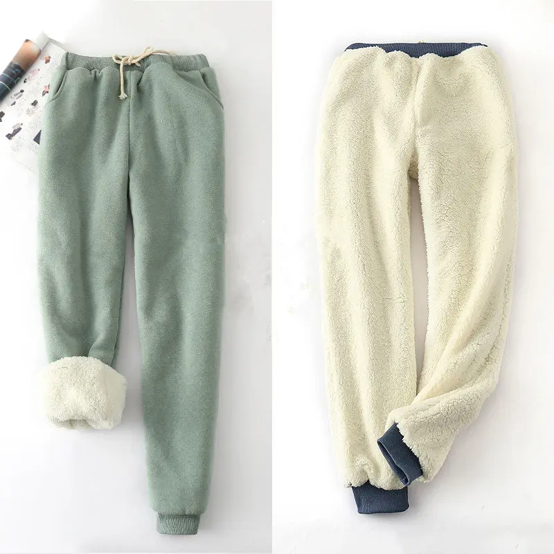 Winter Lambskin Thicker Elastic Waist Pants Loose Large Size Solid Color Cotton Harem Pants Women Casual Warm Trousers
Winter Lambskin Thicker Elastic Waist Pants Loose Large Size Solid Color Cotton Harem Pants Women Casual Warm Trousers
