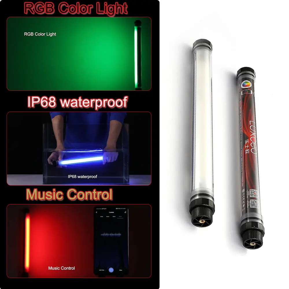Led RGB Flexible Tube Portable Handheld Photography Lighting Stick Ip68 Waterproof Android Mobile Phone App Control Light Stick
Led RGB Flexible Tube Portable Handheld Photography Lighting Stick Ip68 Waterproof Android Mobile Phone App Control Light Stick