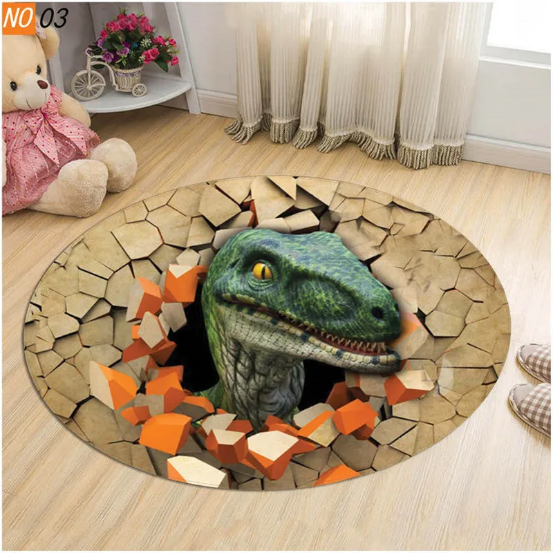 Living Room Carpet Children Cartoon Dinosaur 3D Round Mats For Coffee Table Home Kids Floor Covering Anti-Slip Anime Area Rug
Living Room Carpet Children Cartoon Dinosaur 3D Round Mats For Coffee Table Home Kids Floor Covering Anti-Slip Anime Area Rug