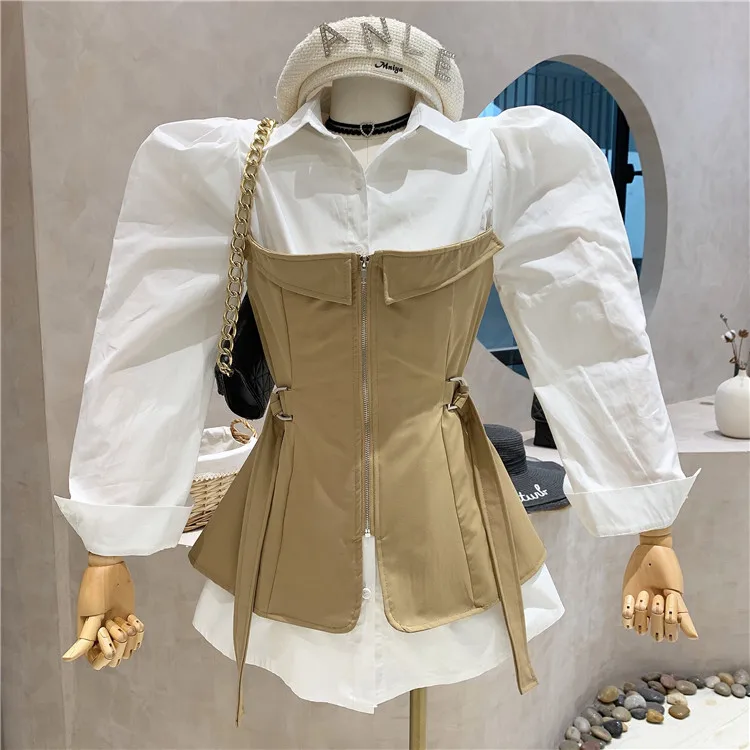 Temperament patchwork color shirt skirt female design sense niche 2021 autumn new French retro long-sleeve dress
Temperament patchwork color shirt skirt female design sense niche 2021 autumn new French retro long-sleeve dress