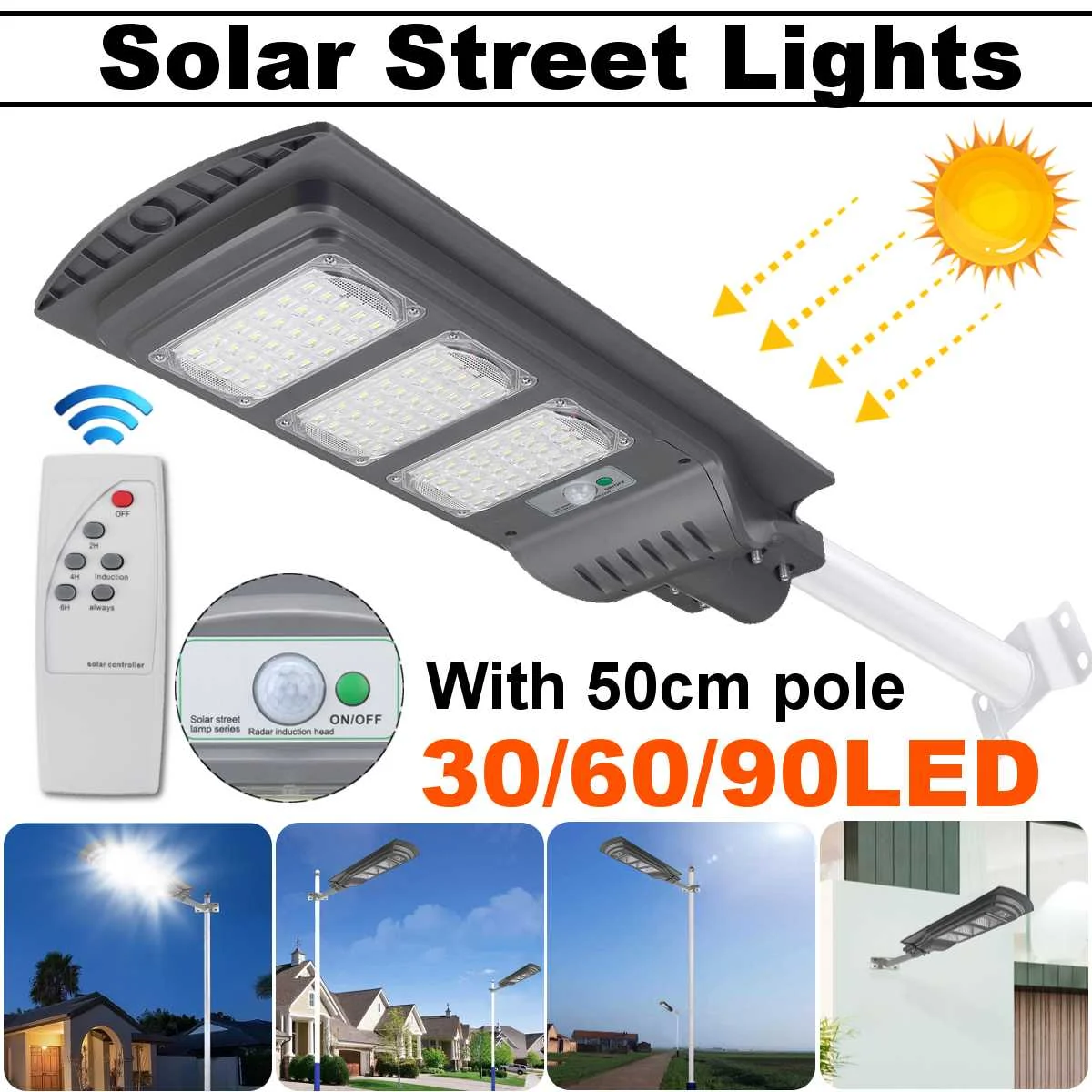 40W 80W 120W LED Street Lights Waterproof Solar Light PIR Motion Sensor Remote Control Garden Lamp Outdoor Solar Street Lamp
40W 80W 120W LED Street Lights Waterproof Solar Light PIR Motion Sensor Remote Control Garden Lamp Outdoor Solar Street Lamp