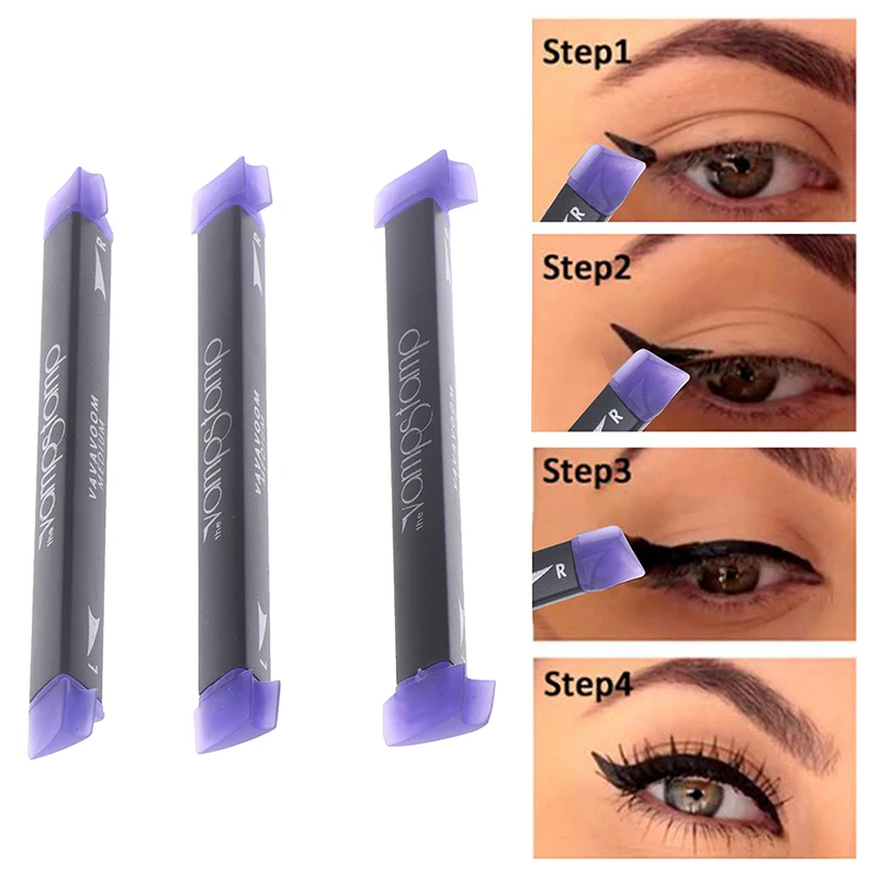 

3 Size Stamps Eyeliner Tool Beauty Makeup Brush New Wing Style Kitten Large Easy To Cat Eye Women Cosmetic Make up Tools