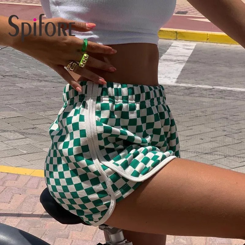Spifore Plaid Mini Y2k Shorts Streetwear Summer Casual Sport Fashion Green High Waist Biker Shorts Women
Spifore Plaid Mini Y2k Shorts Streetwear Summer Casual Sport Fashion Green High Waist Biker Shorts Women