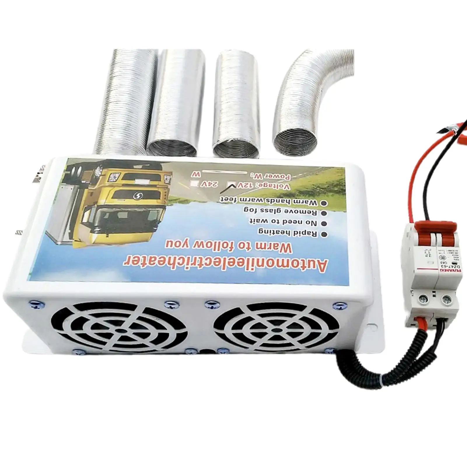 12V 500W-1000W 3 Holes Car Heater Portable Vehicle Windscreen Demister Defroster for RV Car Truck Motor Home Boat Bus Motorhome
12V 500W-1000W 3 Holes Car Heater Portable Vehicle Windscreen Demister Defroster for RV Car Truck Motor Home Boat Bus Motorhome
