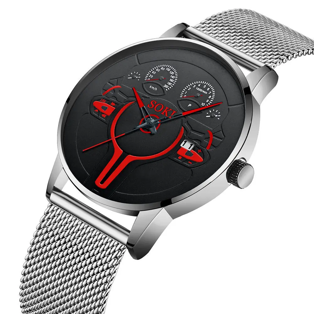 Soki Europe And The United States New Hot-selling Fashion Trend Retro Steel Belt Calendar Men's Watch Casual Sports Quartz Watch
Soki Europe And The United States New Hot-selling Fashion Trend Retro Steel Belt Calendar Men's Watch Casual Sports Quartz Watch