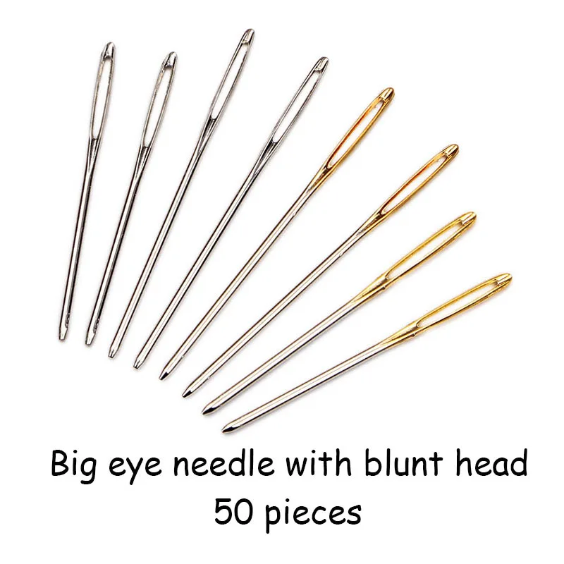 50 pieces Blunt head big eye thick needle DIY hand sewing tool clothing accessories cotton needle embroidery Knitting needle 
50 pieces Blunt head big eye thick needle DIY hand sewing tool clothing accessories cotton needle embroidery Knitting needle