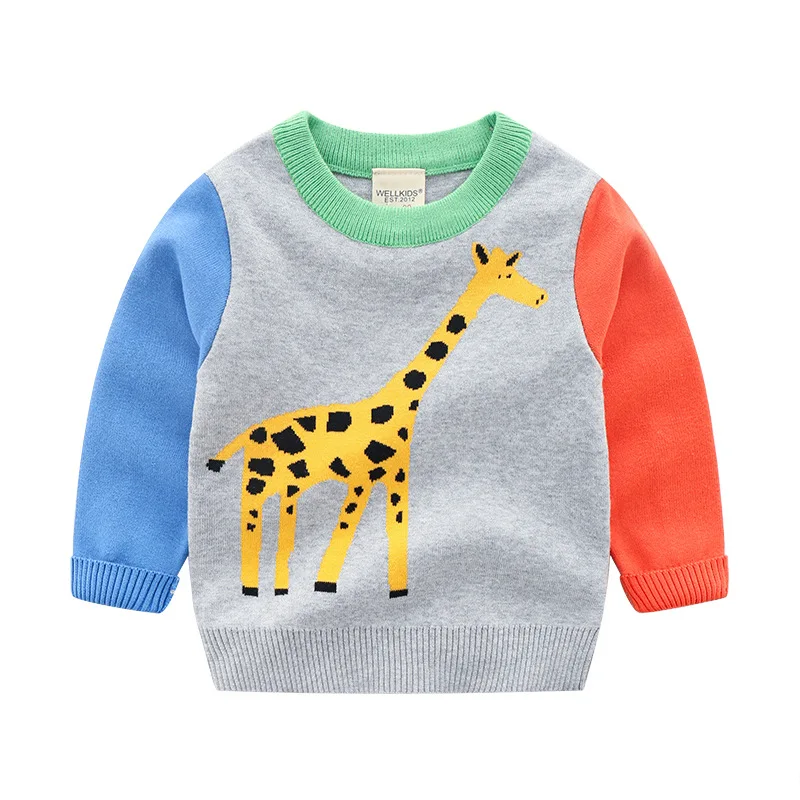 Cotton Boys Sweater Long Sleeve Casual Kids Clothes Autumn Patchwork Cartoon Giraffe Winter Boys Clothing
Cotton Boys Sweater Long Sleeve Casual Kids Clothes Autumn Patchwork Cartoon Giraffe Winter Boys Clothing