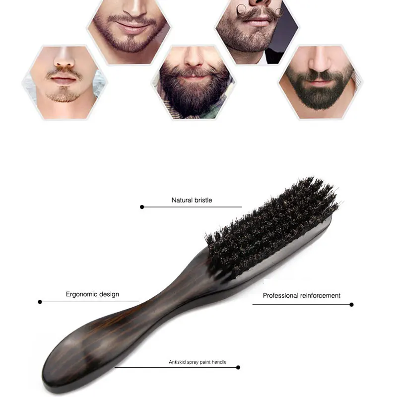 Men's Hair Cleaning Beard Brush Care Long-Handled Boar Bristles Beech Small Curved Comb 
Men's Hair Cleaning Beard Brush Care Long-Handled Boar Bristles Beech Small Curved Comb