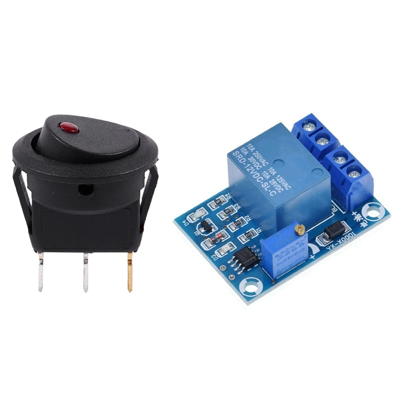 12V LED Inverter Rocking Rocker Switch ROUND SPST ON-OFF With YX-X0001 DC 12V Battery Undervoltage Management Module
12V LED Inverter Rocking Rocker Switch ROUND SPST ON-OFF With YX-X0001 DC 12V Battery Undervoltage Management Module
