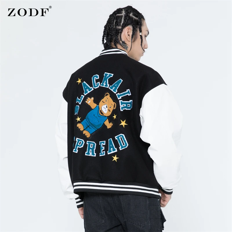 ZODF New 2021 Men PU Leather Patchwork Baseball Jackets Letter Embroidery Hip Hop Women Unisex Autumn Flight Coats HY0192
ZODF New 2021 Men PU Leather Patchwork Baseball Jackets Letter Embroidery Hip Hop Women Unisex Autumn Flight Coats HY0192