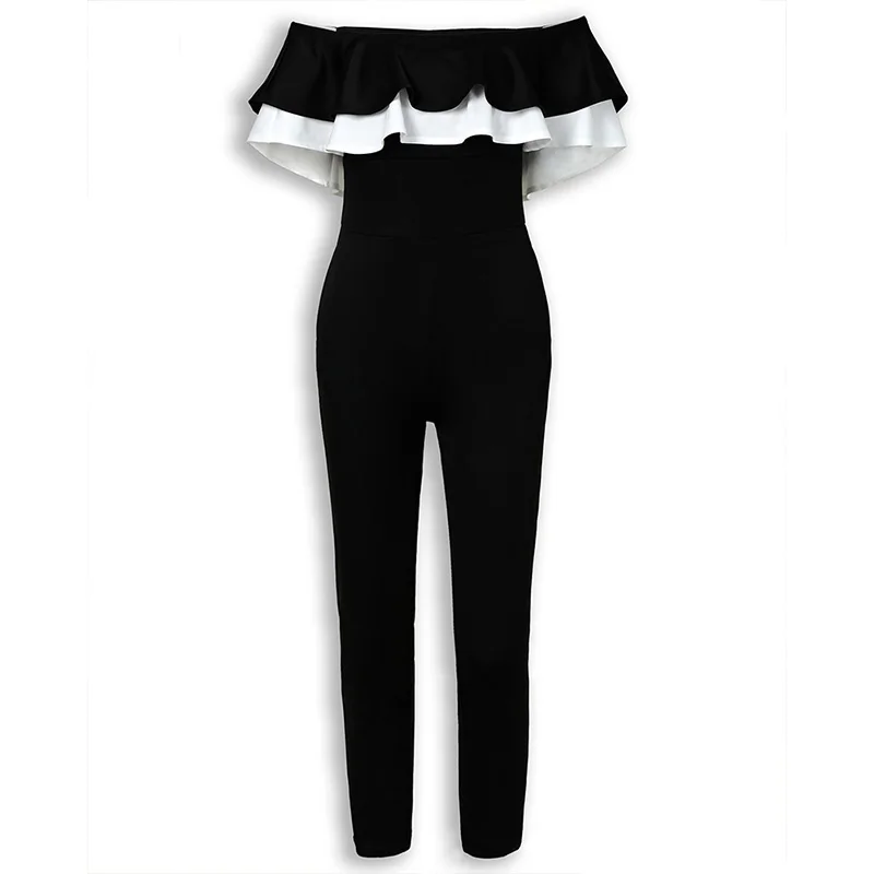Office Ladies New Colorblock Ruffles Bodycon Slim Fit Black Jumpsuits 2021 Summer Women Off Shoulder Jumpsuit Skinny Streetwear
Office Ladies New Colorblock Ruffles Bodycon Slim Fit Black Jumpsuits 2021 Summer Women Off Shoulder Jumpsuit Skinny Streetwear