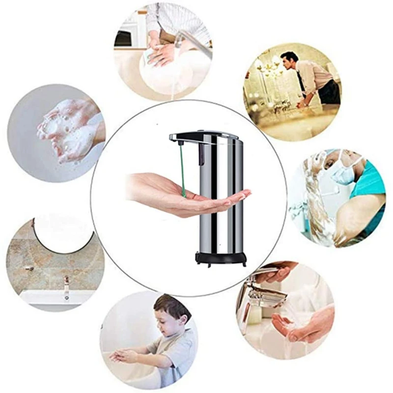 Soap Dispenser Touchless, Automatic Soap Dispenser Infrared Motion Sensor Stainless Steel Hand Free Auto Soap Dispenser
Soap Dispenser Touchless, Automatic Soap Dispenser Infrared Motion Sensor Stainless Steel Hand Free Auto Soap Dispenser