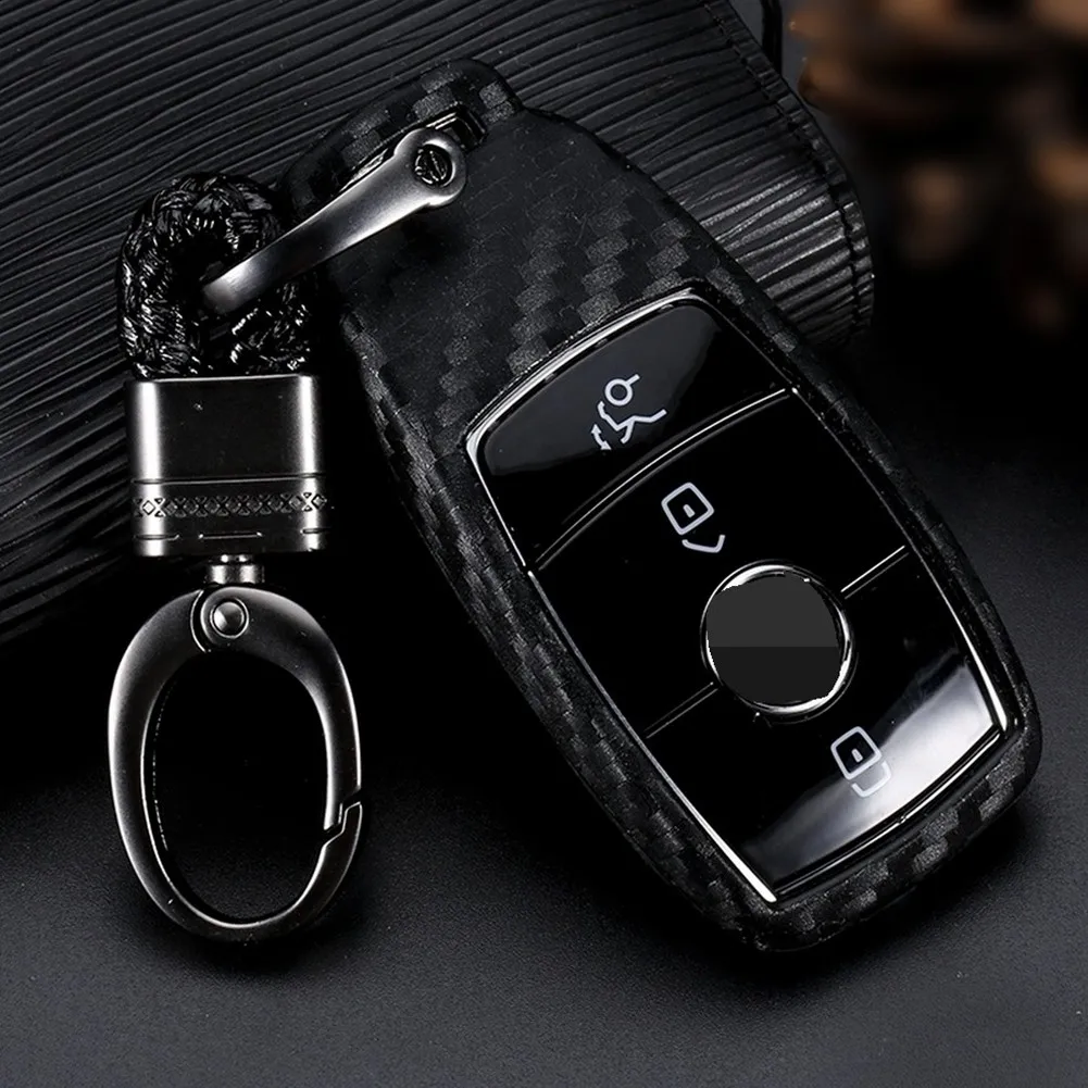 Carbon Silicone Car Key Fob Case Cover Holder Keychain Fit A B C E S G-Class GLS High Quality And Durable Car Key Protector
Carbon Silicone Car Key Fob Case Cover Holder Keychain Fit A B C E S G-Class GLS High Quality And Durable Car Key Protector