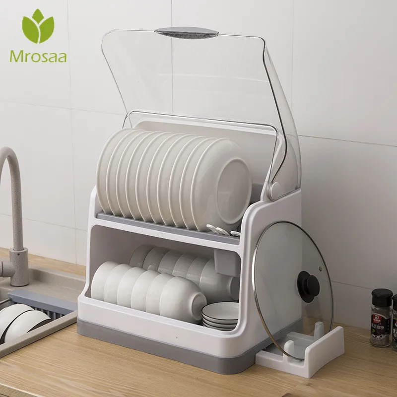 2 Layers Table Plastic Dish Rack Kitchen Storage Holder Drainer Bowl Tableware Dish Drying Rack Home Cupboard Organizer with lid
2 Layers Table Plastic Dish Rack Kitchen Storage Holder Drainer Bowl Tableware Dish Drying Rack Home Cupboard Organizer with lid