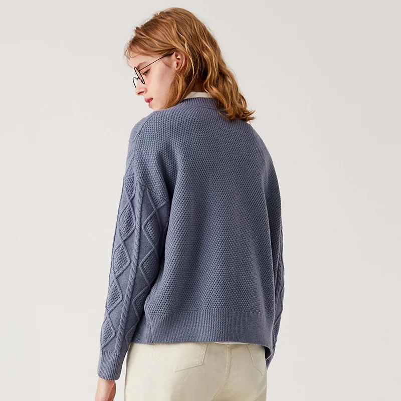 Sweater women winter new Korean retro o neck long sleeve cable sweater woman pullover sweater
Sweater women winter new Korean retro o neck long sleeve cable sweater woman pullover sweater