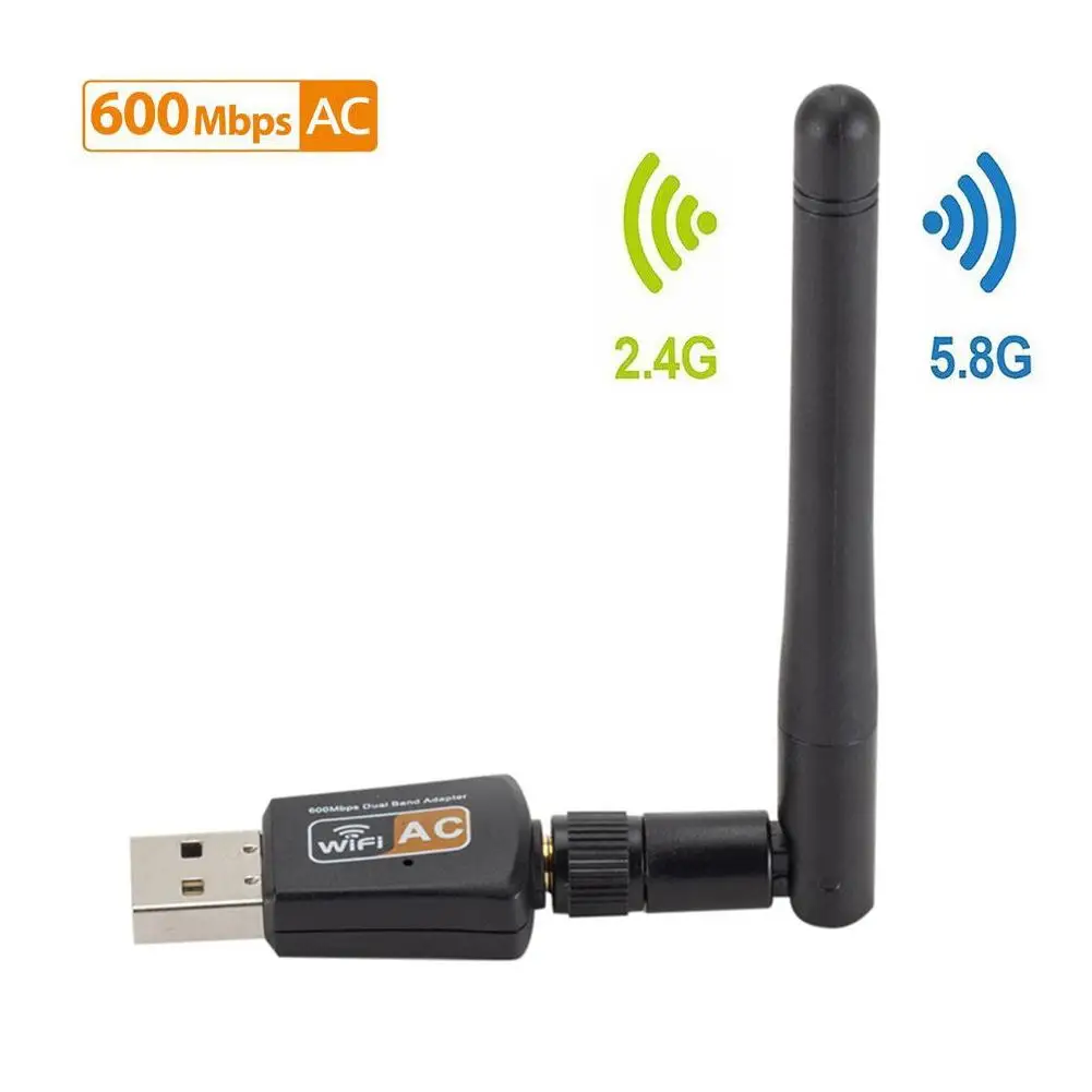 Dual Band 600M 2.4/5.8GHz WiFi Receiver USB Network Card Adapter with Antenna WiFi Adapter Dual-band wireless network card 5G
Dual Band 600M 2.4/5.8GHz WiFi Receiver USB Network Card Adapter with Antenna WiFi Adapter Dual-band wireless network card 5G