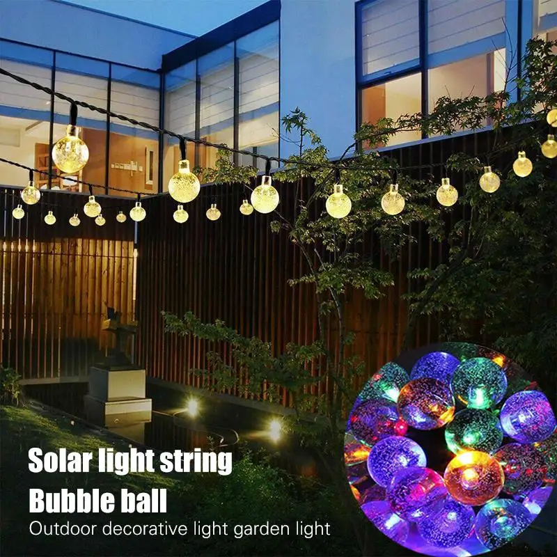 Solar Fairy String Light Crystal Ball String Lights Bubble Lights Flash Festival Wedding 50LED Waterproof Garden Durable
Solar Fairy String Light Crystal Ball String Lights Bubble Lights Flash Festival Wedding 50LED Waterproof Garden Durable