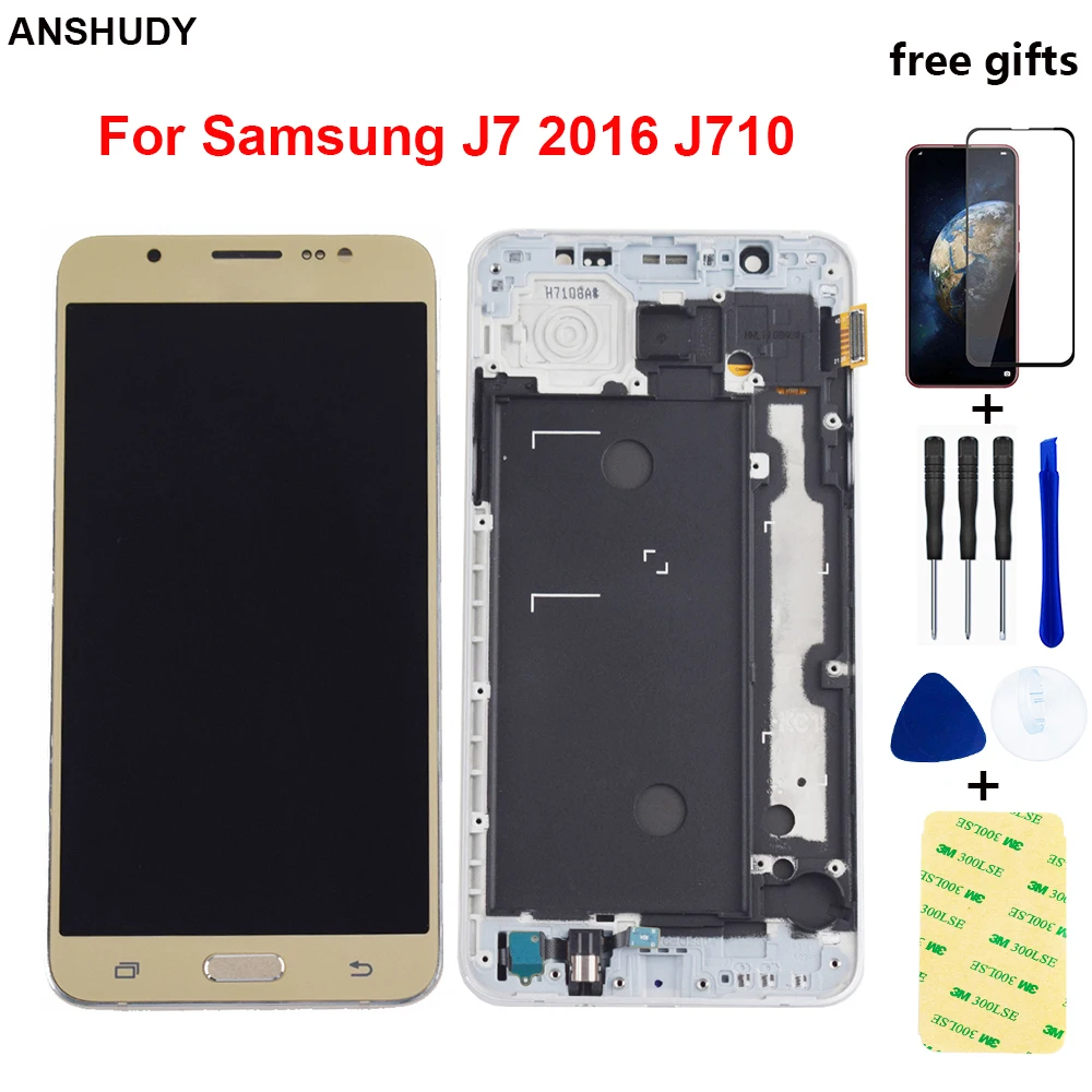 Для samsung J7 2016 ЖК дисплей Сенсорная рамка для J710F J710 J710M J710H J710FN сенсорный