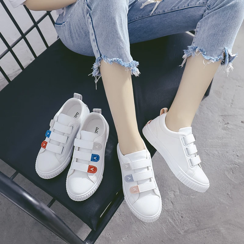 Women Casual Shoes 2018 Autumn Women Sneakers Fashion PU Leather Women Shoes Hook&Loop Breathable Flats Women Shoes
Women Casual Shoes 2018 Autumn Women Sneakers Fashion PU Leather Women Shoes Hook&Loop Breathable Flats Women Shoes