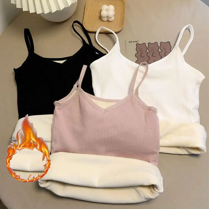 Thermal Shirt Women Sleeveless Camisole Vest Top V Neck Thermo Solid Slim Plus Velvet Thicken Keep Warm Thermal Underwear Women
Thermal Shirt Women Sleeveless Camisole Vest Top V Neck Thermo Solid Slim Plus Velvet Thicken Keep Warm Thermal Underwear Women