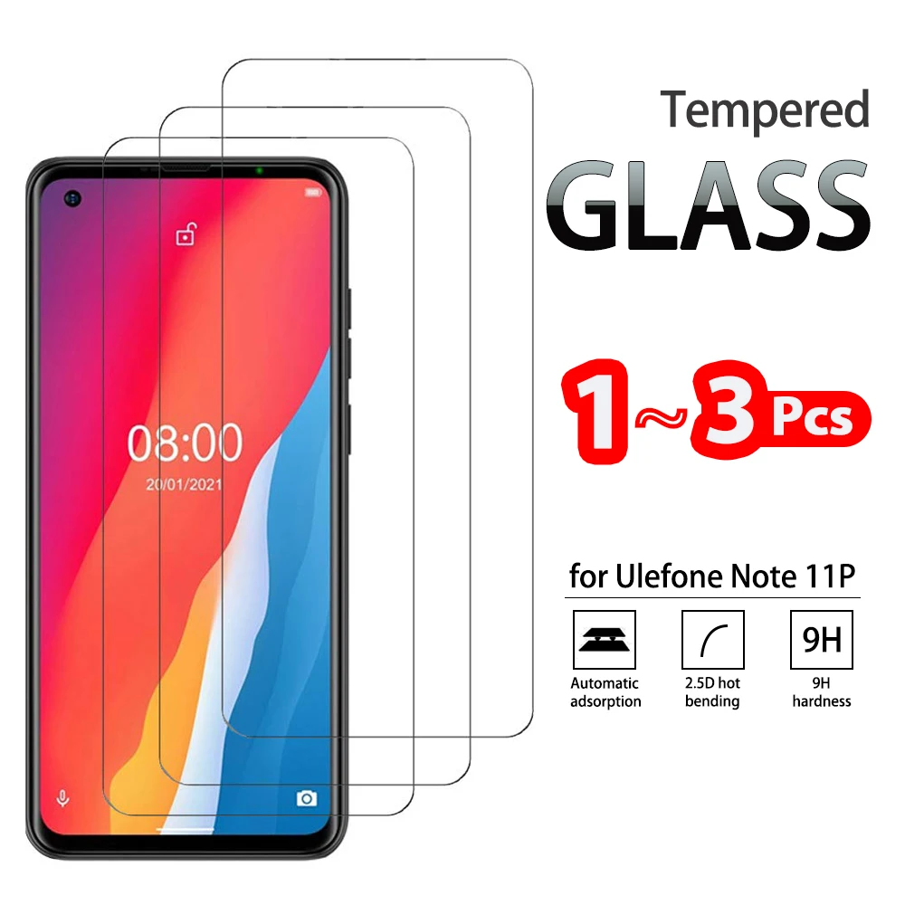 

1-3 Pcs Full Tempered Glass For ULEFONE NOTE 11P 9P 8P 7P Screen Protector tempered glass for NOTE 7 7T 8 10 Protective Film