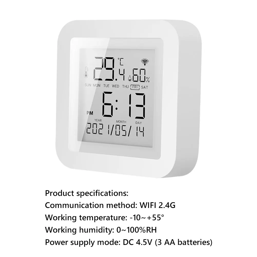 Smart Thermometer Temperature Humidity Sensor LCD Digital Hygrometer Moisture Meter Support Alexa Home Smart Life
Smart Thermometer Temperature Humidity Sensor LCD Digital Hygrometer Moisture Meter Support Alexa Home Smart Life