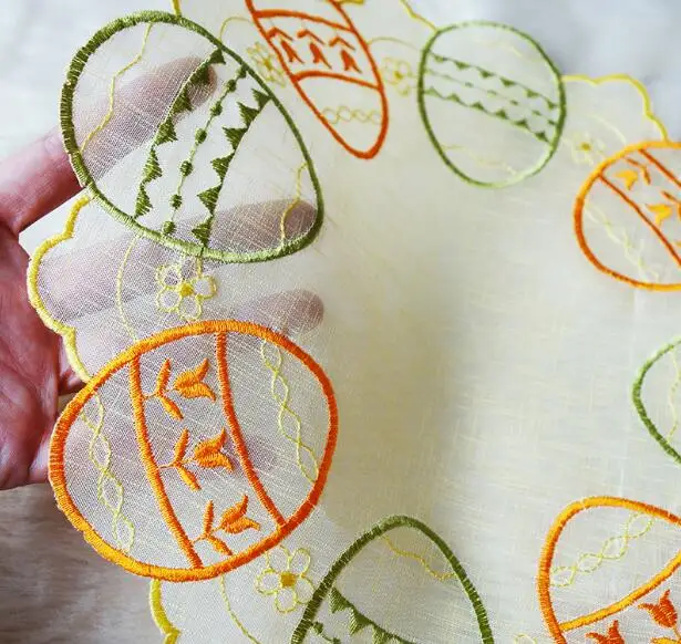 Europe Easter cartoon embroidery lace table place mat pad cloth cup coaster tea placemat mug coffee doily kitchen tableware
Europe Easter cartoon embroidery lace table place mat pad cloth cup coaster tea placemat mug coffee doily kitchen tableware