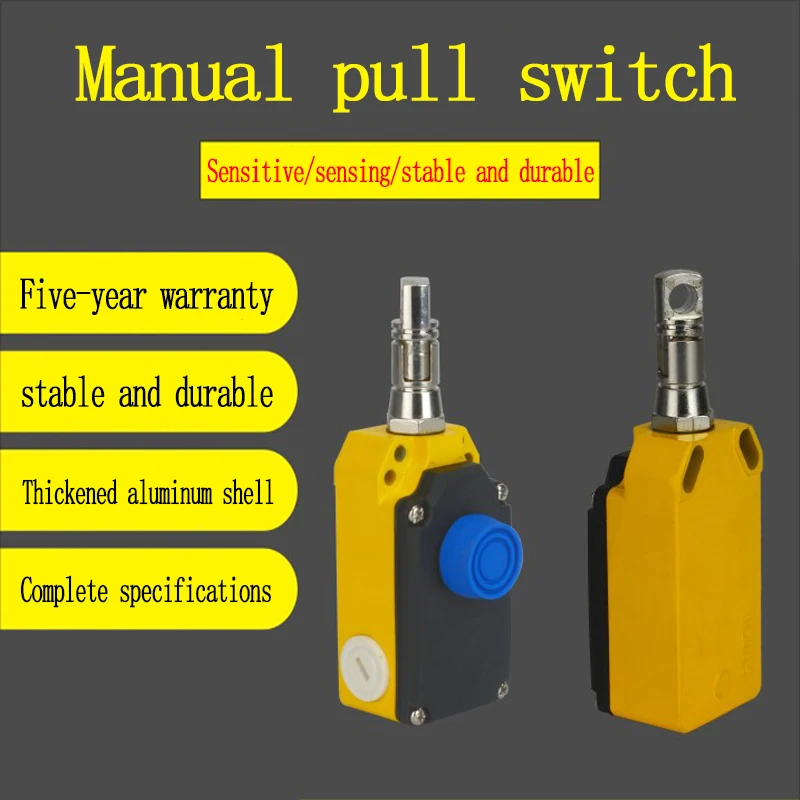 Stroke switch pull wire control one-way pull rope manual reset LS-LX-S safety emergency stop rope pull switch
Stroke switch pull wire control one-way pull rope manual reset LS-LX-S safety emergency stop rope pull switch