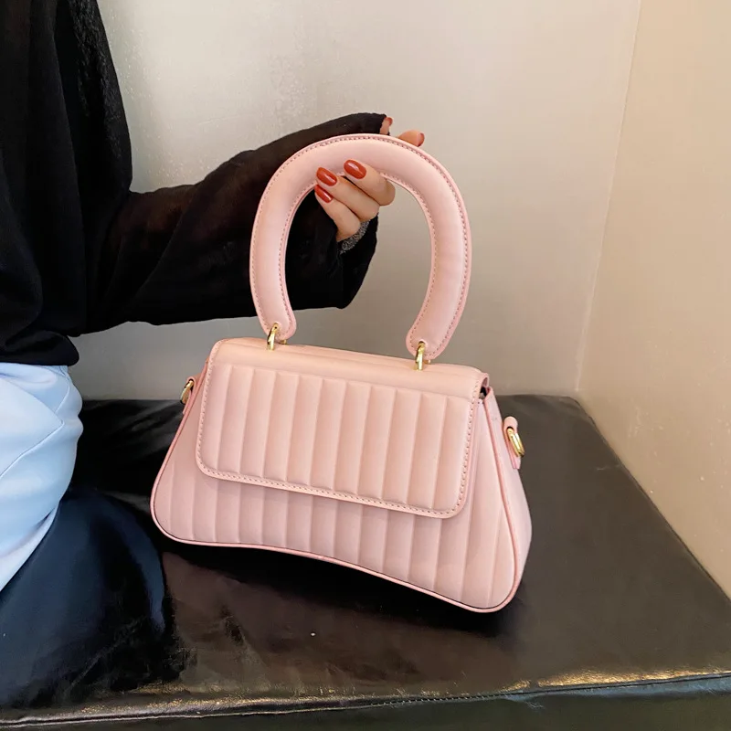 Fashion PU Leather Handbags Striped Women's Bag 2021 Summer New Simplicity All-match Shoulder Bag Messenger Bags
Fashion PU Leather Handbags Striped Women's Bag 2021 Summer New Simplicity All-match Shoulder Bag Messenger Bags