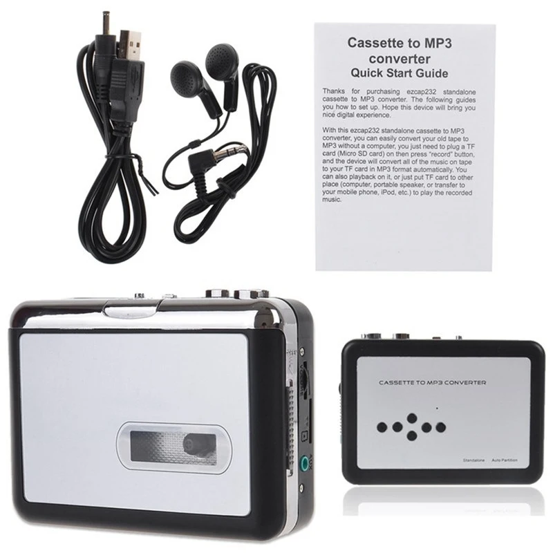 Портативная лента для ПК USB/TF Cassette-To-MP3 преобразователь захвата музыкального