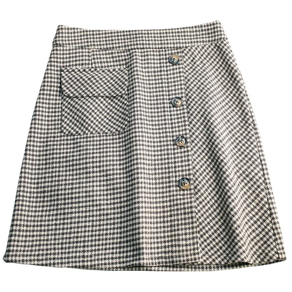 Fashion High Waist Retro Flavor Skirt 2020 Spring New Women's A-line Skirts Checkered Temperament Wild Saia Curta
Fashion High Waist Retro Flavor Skirt 2020 Spring New Women's A-line Skirts Checkered Temperament Wild Saia Curta