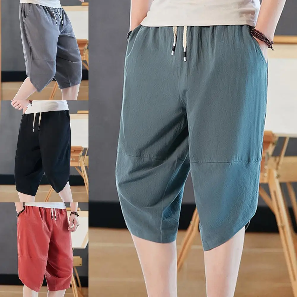 Men Short Jogging Casual Sweatpants Solid Color Capri Pants Elastic Waist Men Wide Leg Irregular Hem Thin Men Pants Sweatpants
Men Short Jogging Casual Sweatpants Solid Color Capri Pants Elastic Waist Men Wide Leg Irregular Hem Thin Men Pants Sweatpants