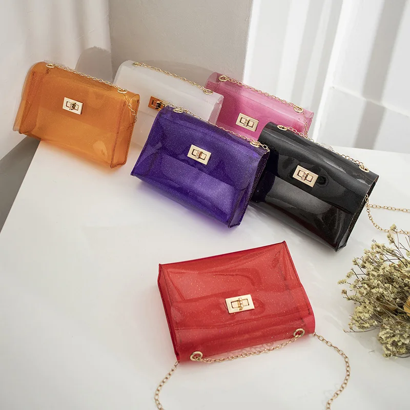 2019 New Clear Transparent PVC Shoulder Bags Women Fashion Candy Color Jelly Handbag Purse Solid Color Satchel Designer clutch
2019 New Clear Transparent PVC Shoulder Bags Women Fashion Candy Color Jelly Handbag Purse Solid Color Satchel Designer clutch