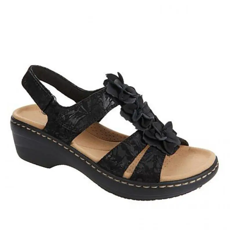 Summer Women Sandals Casual Shoes Open Toe Solid Color Wedge Flower Ladies Fashion Outdoor Female Footwear Sandals Women 2021 
Summer Women Sandals Casual Shoes Open Toe Solid Color Wedge Flower Ladies Fashion Outdoor Female Footwear Sandals Women 2021