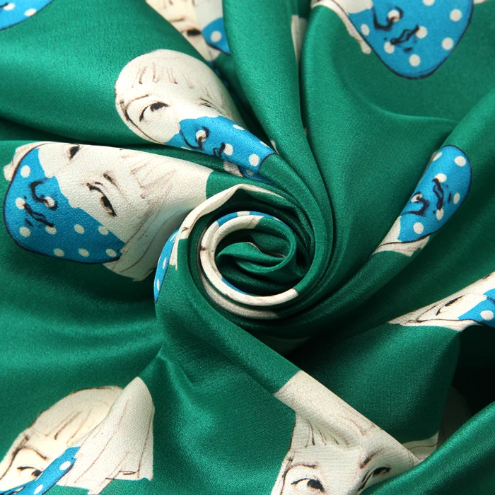 CISULI 100% Silk Crepe De Chine 12 momme 135cm Width 100% MulberrySilk Printed Green Color Dresses Fabrics
CISULI 100% Silk Crepe De Chine 12 momme 135cm Width 100% MulberrySilk Printed Green Color Dresses Fabrics