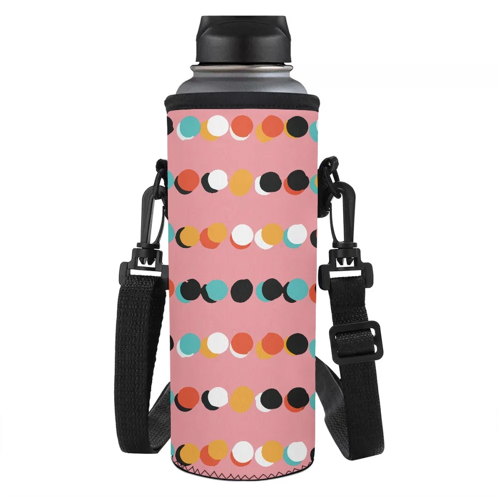 Portable Water Bottle Insulated Cover Bag Colorful Dots Neoprene Water Pouch Holder Shoulder Strap Bottle Carrier Bag
Portable Water Bottle Insulated Cover Bag Colorful Dots Neoprene Water Pouch Holder Shoulder Strap Bottle Carrier Bag