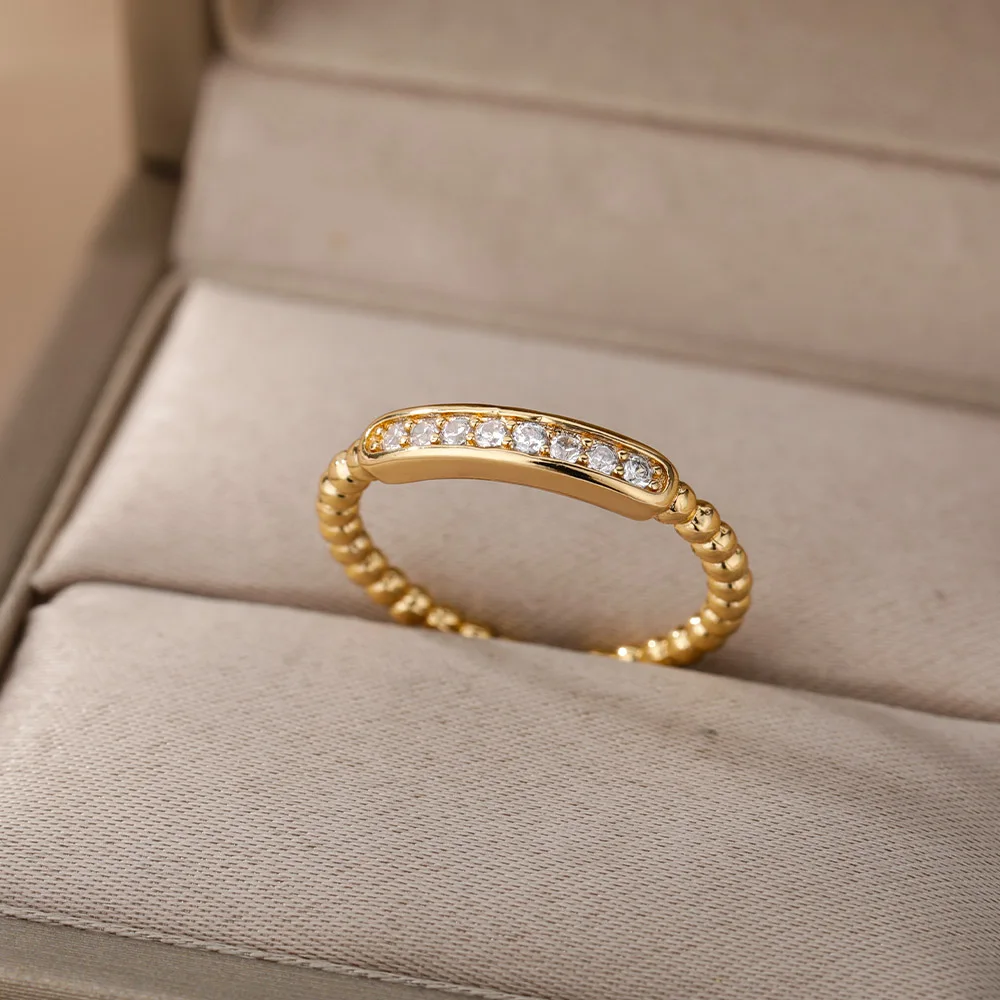 Vintage Punk Zircon Round Rings For Stainless Steel Gold Color Open Crystal Ring Wedding Couple Jewerly anillos mujer
Vintage Punk Zircon Round Rings For Stainless Steel Gold Color Open Crystal Ring Wedding Couple Jewerly anillos mujer