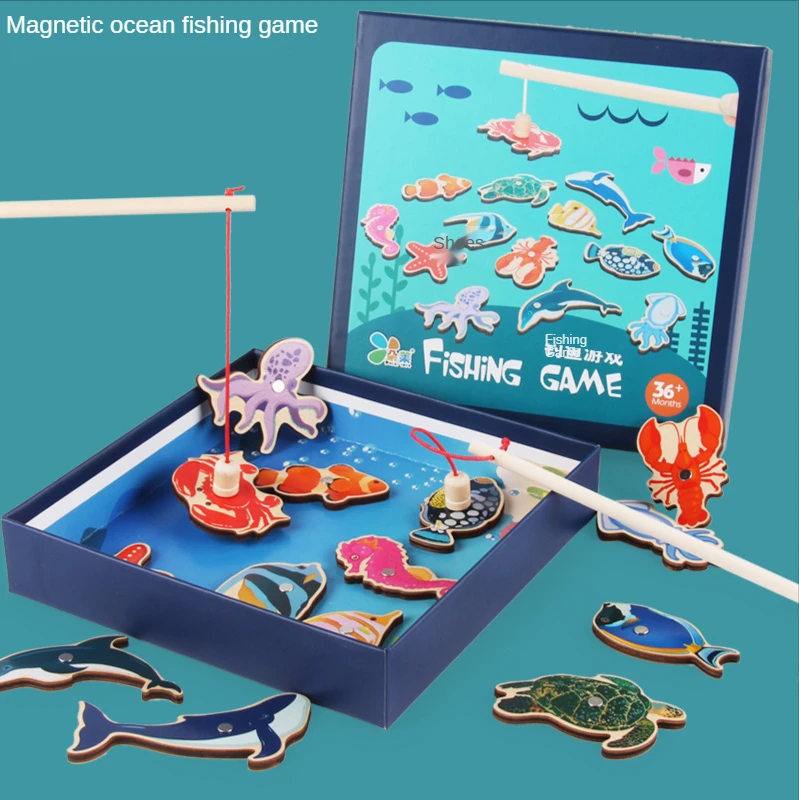 Baby Puzzle Toys Early Educational Simulate Fishing Games Wooden Magnetic Toy Fun Parent-child Interaction Gifts For Newborns
Baby Puzzle Toys Early Educational Simulate Fishing Games Wooden Magnetic Toy Fun Parent-child Interaction Gifts For Newborns